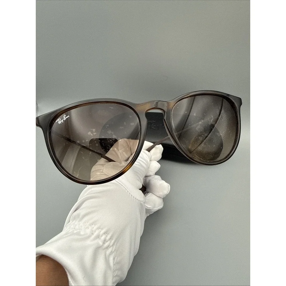 Ray-Ban Erika RB4171 Polarized Tortoise Brown Sunglasses 865/13 Brown Lens &Case